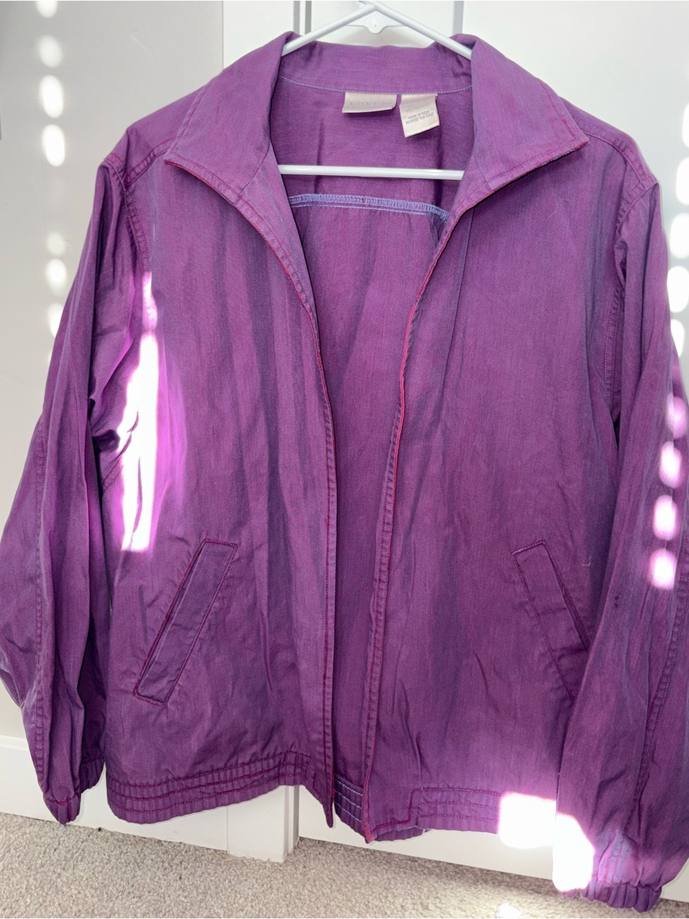Vibrant Open Front Purple Lightweight Jacket